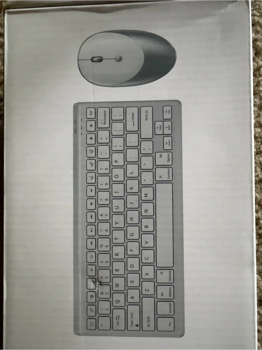 Wireless Backlit Keyboard and Mouse Combo - White